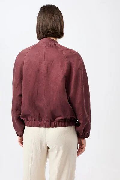 LangerChen LangerChen Bomberjacke aus Tencel®, Rubywood (rot), – Produktbild 2 von 4