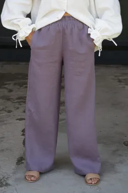 Amber Linen Amber Linen Damen vegan Hose Positano Lavendel Lila – Produktbild 1 von 1
