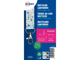 Avery Zweckform Avery Zweckform 10 Lanyards aus Recyclingkunststoff 440 x 20 mm, floral – Produktbild 1 von 1