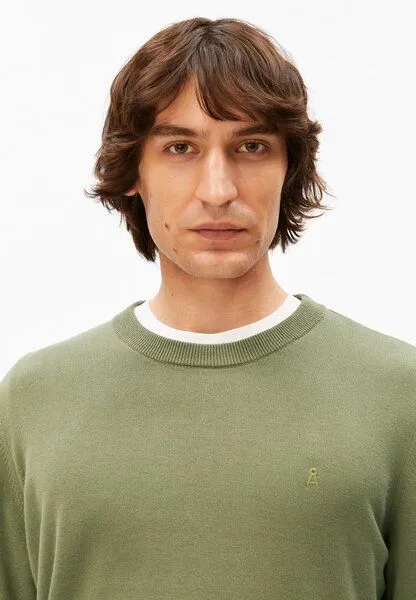 ARMEDANGELS ARMEDANGELS LOUKAA Herren Pullover aus Bio-Baumwolle, Fatigue green, – Produktbild 3 von 4