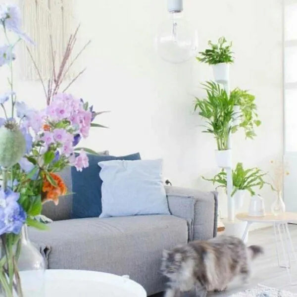 CitySens CitySens vertikaler Blumentopf mit automatischer Bewässerung 4 Blumentöpfe, Weiss, – Produktbild 3 von 4