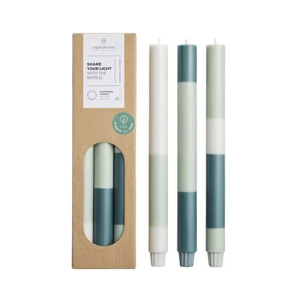Originalhome Originalhome Schichtkerzen für bewusste Geschenke S/3 - paraffinfrei & vegan, Meadow, – Produktbild 1 von 1