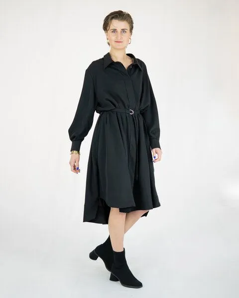 keijn keijn Hemdkleid VASYA - Hemdkleid aus Twill-Tencel mit verdeckter Knopfleiste und schmalem Gürtel – Produktbild 3 von 3