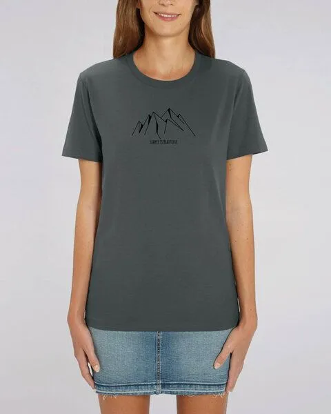 Human Family Human Family Bio Unisex Rundhals T-Shirt "Create - Simplicity", Anthrazit, – Produktbild 3 von 4