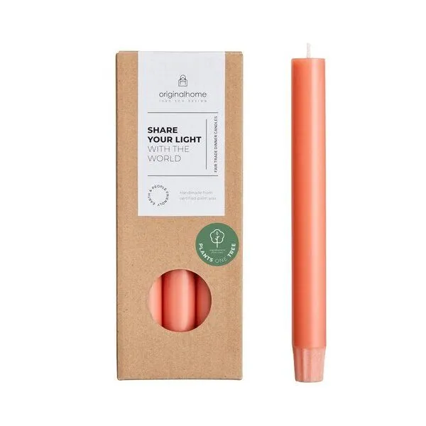 Originalhome Originalhome Gute Stabkerzen für bewusste Geschenke - paraffinfrei & vegan, Rosa (apricot), – Produktbild 1 von 2
