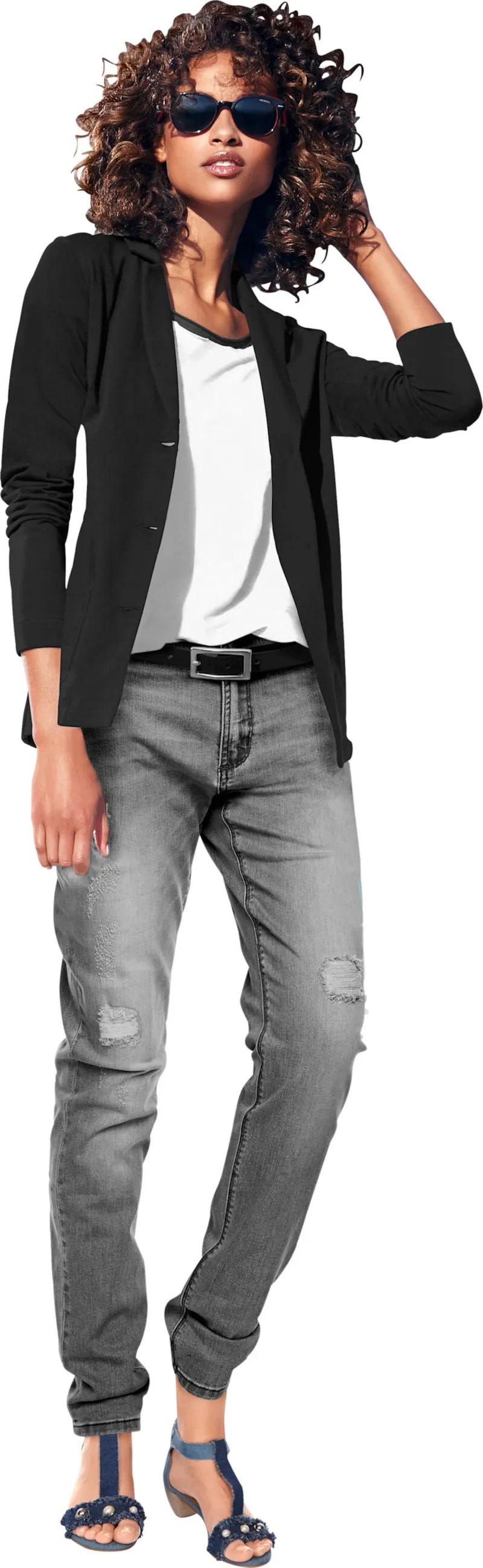heine Jerseyblazer, Schwarz, – Produktbild 3 von 3