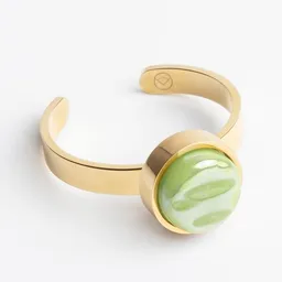ALEXASCHA ALEXASCHA Größenverstellbarer Ring mit Stein | Goldring – Produktbild 1 von 1