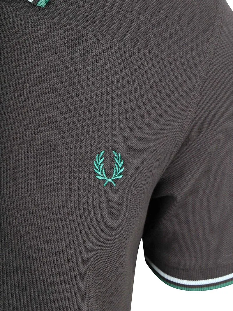 Fred Perry Fred Perry Polo Twin Tipped M3600 Grau 85B - Größe XL, Grau, – Produktbild 5 von 5