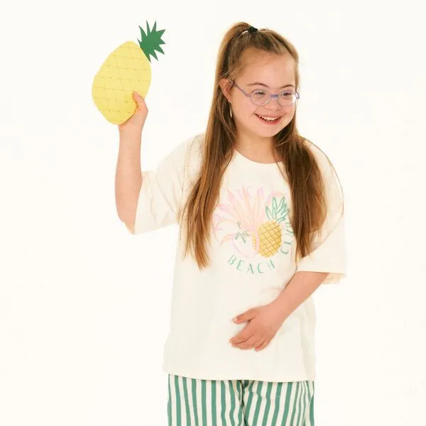 Sense Organics Sense Organics Kinder T-Shirt mit Sommerdruck, Modell SOPHIE, Früchte-druck, – Produktbild 2 von 4