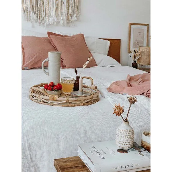 Hutch&Putch Hutch&Putch Musselin Bettwäsche Set 100% Bio-Baumwolle, Off-white, – Produktbild 3 von 3