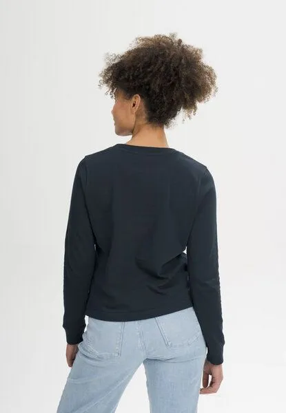 MELA MELA Langarmshirt schwer Style AASTHA aus 100% Bio-Baumwolle, Navy, – Produktbild 2 von 4