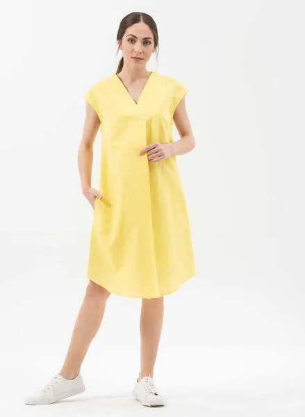 ORGANICATION ORGANICATION Kleid aus Leinen mit Bio-Baumwolle, Lemonade, – Produktbild 2 von 4