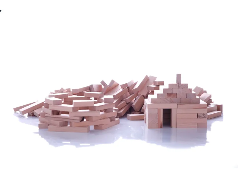 MaderaBlocks Holzbauklötze Holzbausteine natur 200 600er-Set, Natur, – Produktbild 1 von 2