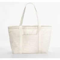 Westford Mill Westford Mill Nicht mehr lieferbar! Striped Organic Cotton Shopper Tasche Shopper Einkaufstasche Strandtasche Badtasche – Produktbild 1 von 1