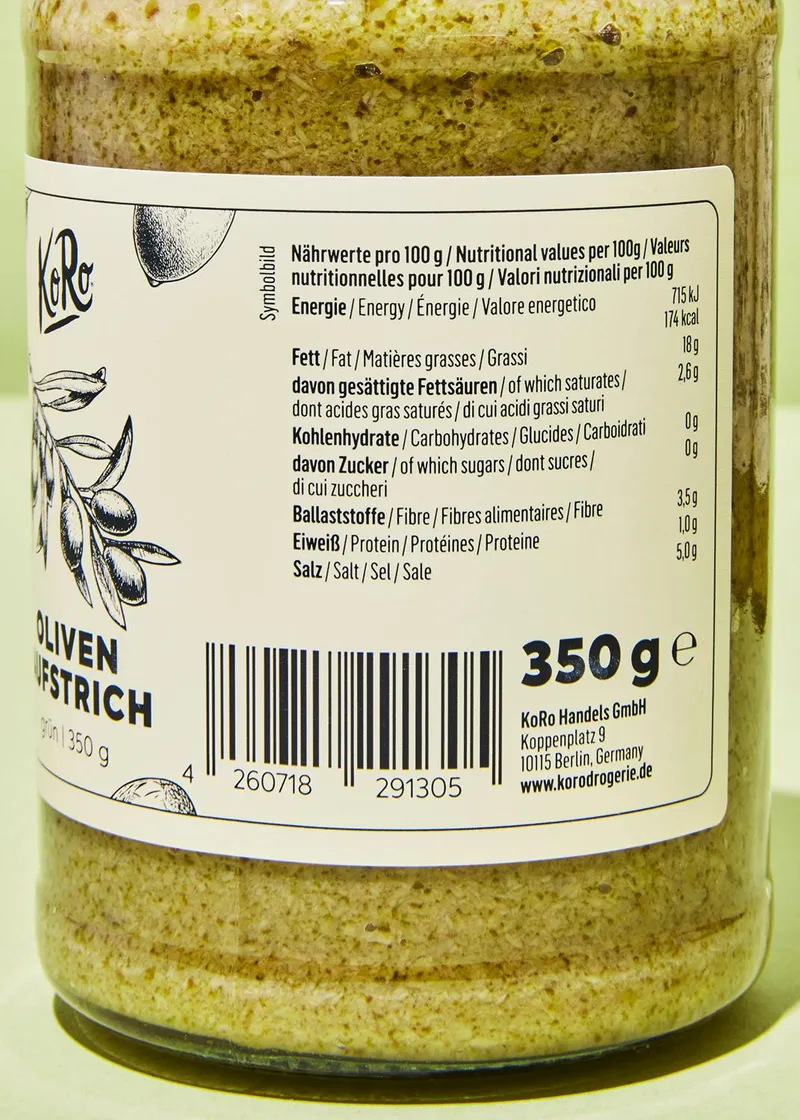 KoRo Grüne Oliven Aufstrich 12 x 350 g – Produktbild 3 von 5