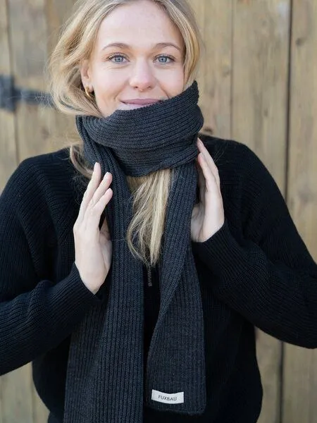 FUXBAU FUXBAU Merino Schal, Anthraziut, – Produktbild 1 von 4