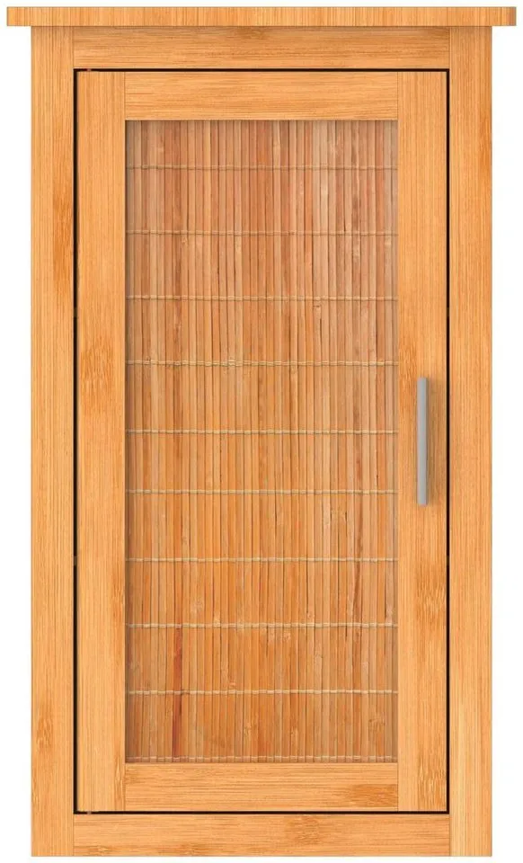 Eisl Eisl Hängeschrank Bambus Badezimmerschrank schmal für die Wand, Braun, – Produktbild 2 von 5