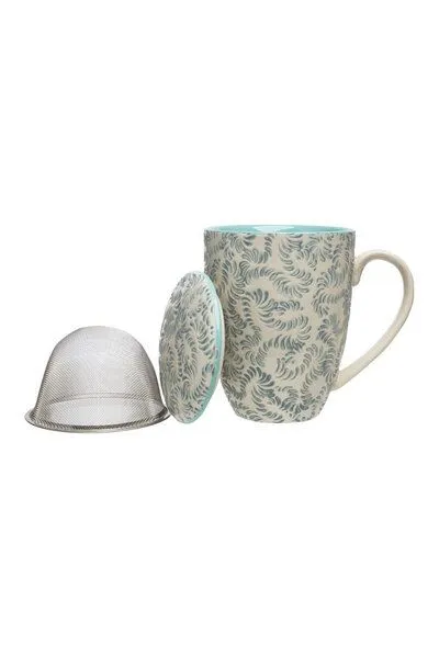 Tranquillo Tranquillo Tasse mit Teesieb RUSTIC 400 ml, Blau, – Produktbild 3 von 5