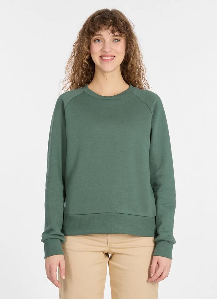 ragwear ragwear Sweatshirt JOANN mit Rundhalsausschnitt, aus Baumwolle und Polyester, unifarben, Grün, – Produktbild 1 von 1