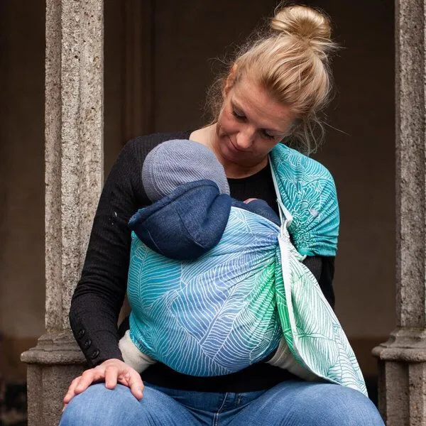 Hoppediz Hoppediz Babytragetuch - Ring-Sling kbA, Grenada creme, – Produktbild 2 von 4