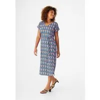 Givn Berlin Givn Berlin Ecovero Kleid Modell: Philine, Blue/orange drops (print), – Produktbild 1 von 1