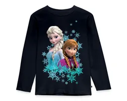 Spreadshirt T-Shirt Frozen Anna & Elsa Kinder Premium Langarmshirt (1-tlg) Normaler Schnitt für optimale Passform – Produktbild 1 von 1