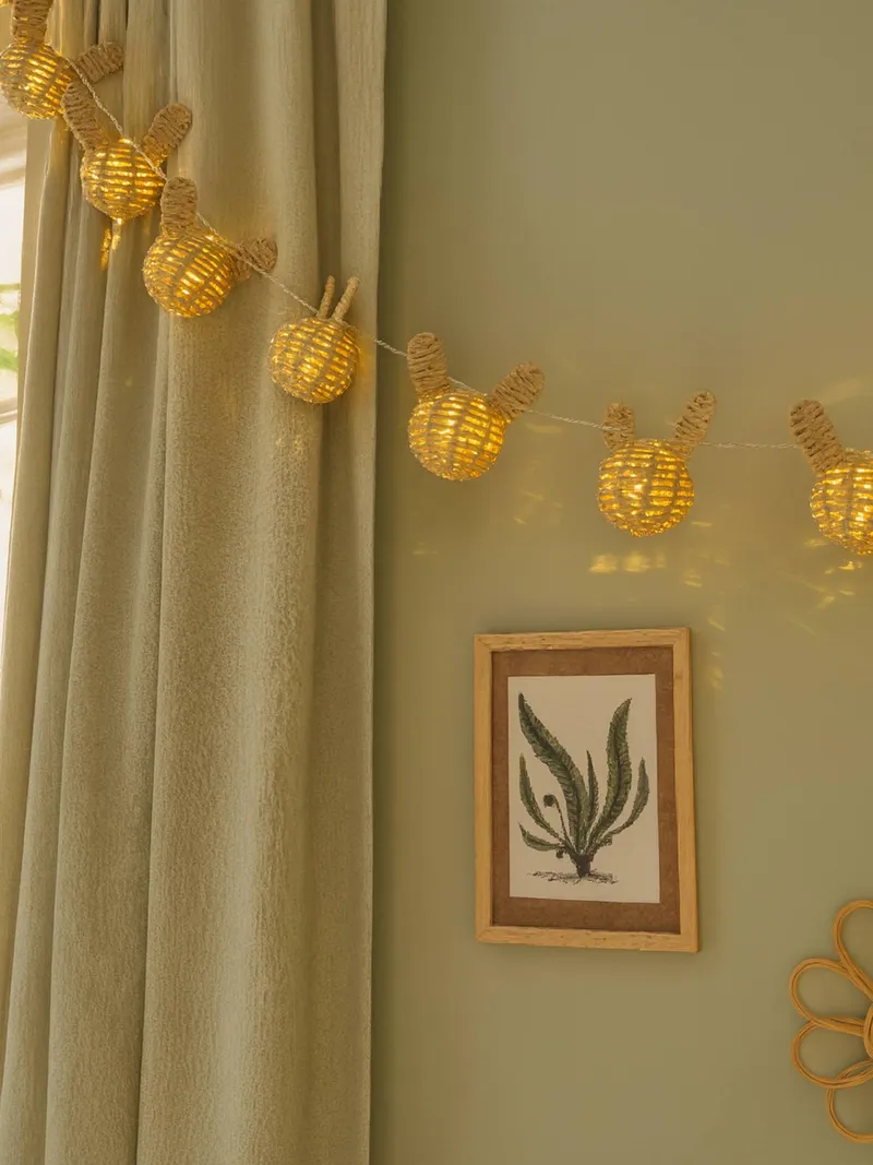 Vertbaudet Lichterkette HASE aus Papierkordel, Beige, – Produktbild 2 von 4