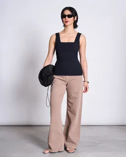 JAN N JUNE JAN 'N JUNE Damen vegan Top Merida Schwarz – Produktbild 1 von 1