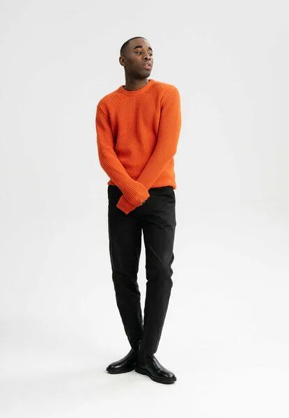 MELA MELA Strickpullover RAVI aus 100% Bio-Baumwolle, Orange brick, – Produktbild 3 von 4