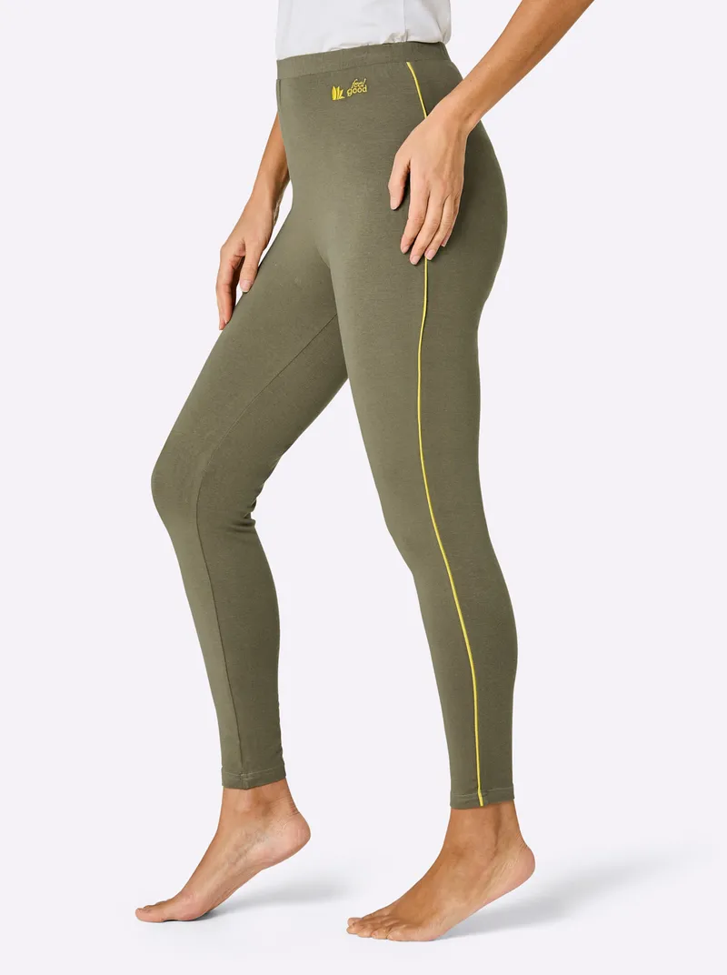 feel good Leggings khaki, Khaki, – Produktbild 1 von 2