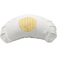 BAGHI BAGHI Bio Meditationskissen Blume-des Lebens Bestickung weiß/ gold – Produktbild 1 von 1