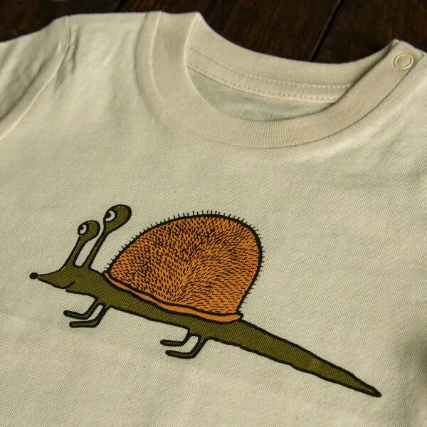 Cmig Cmig Baby T-shirt Schnigel (Schnecke & Igel), Natur weiß, – Produktbild 2 von 2