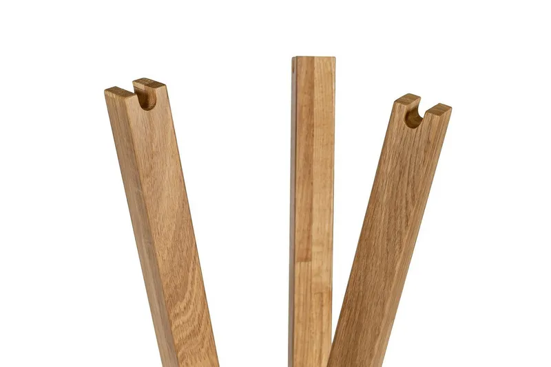 Home affaire Garderobenständer Clift, Kleiderständer, Dielenmöbel, (Made in Europe), im skandinavian Design, aus Eiche massiver Eiche, FSC®, Gelb, – Produktbild 5 von 5