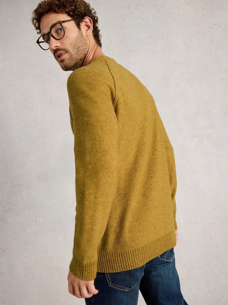 White Stuff Lamwollpullover Milton - L, Mittelgelb, – Produktbild 4 von 4