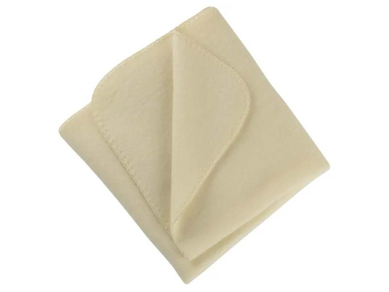 Engel natur Engel Natur Babydecke mit Muschelkante Bio-Merinowolle Fleece natur Maße 80 x 100 cm, Natur, – Produktbild 1 von 1