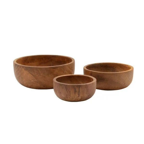 Originalhome Originalhome Knabberschale aus recyceltem Teakwurzelholz, S/3, Natur, – Produktbild 2 von 2