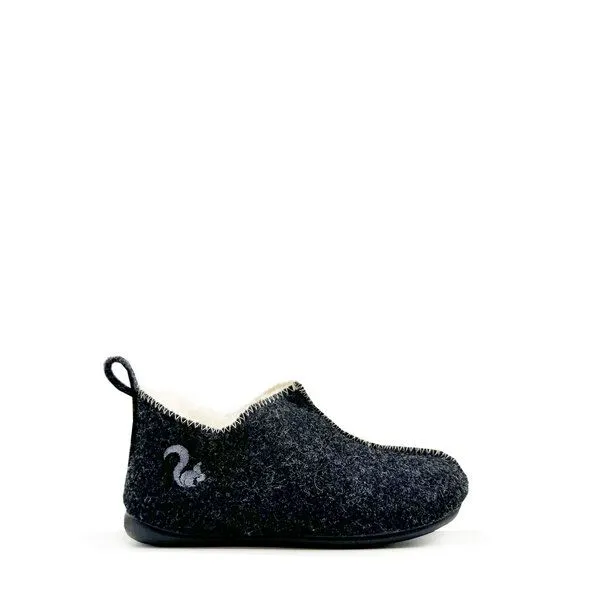 thies Kids Wool Slipper Boot "thies ®" aus echte Wolle und Bio-Schurwolle, Dark grey (dunkel grau), – Produktbild 1 von 4
