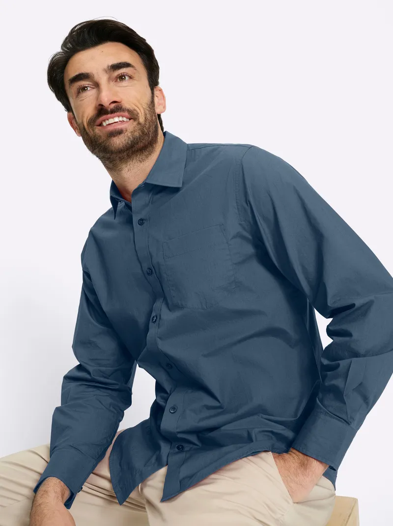 Catamaran Langarmhemd rauchblau, Rauchblau, – Produktbild 2 von 2