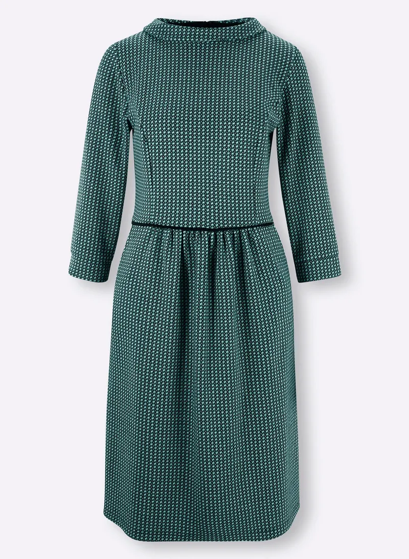 heine heine Jerseykleid, Schwarz-ozean-gemustert, – Produktbild 2 von 2