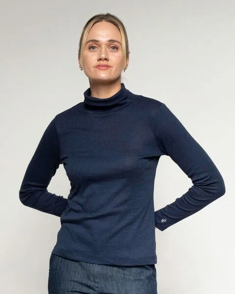 Alma & Lovis Alma & Lovis Rollkragenshirt aus Bio-Baumwoll-Jersey | Melange Rolli, Rose, – Produktbild 2 von 4