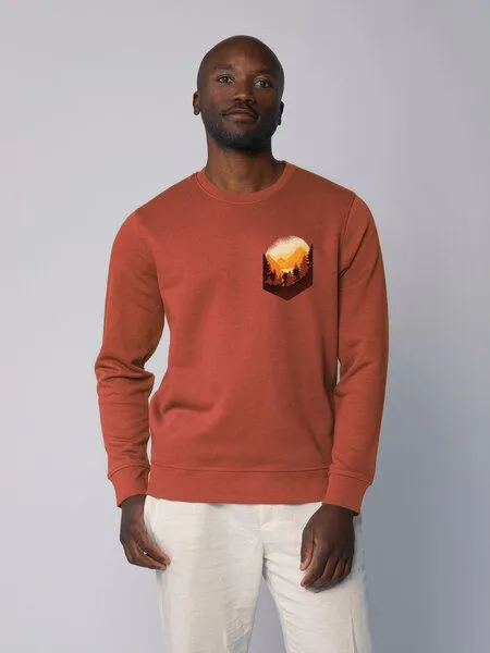 watapparel watapparel Sweatshirt Unisex Hiking in the mountains, Heritage brown, – Produktbild 2 von 3