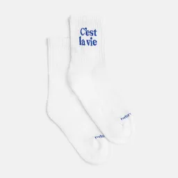 Natural Vibes Natural Vibes C'est la Vie Quarter Socken | Bio GOTS | Sneaker Socken mit Design | Herren Damen Socken | – Produktbild 1 von 1