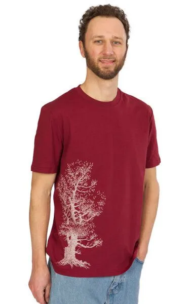 Life-Tree Life-Tree Organic Fairwear Shirt Men Pine Tree, Rot, – Produktbild 3 von 4