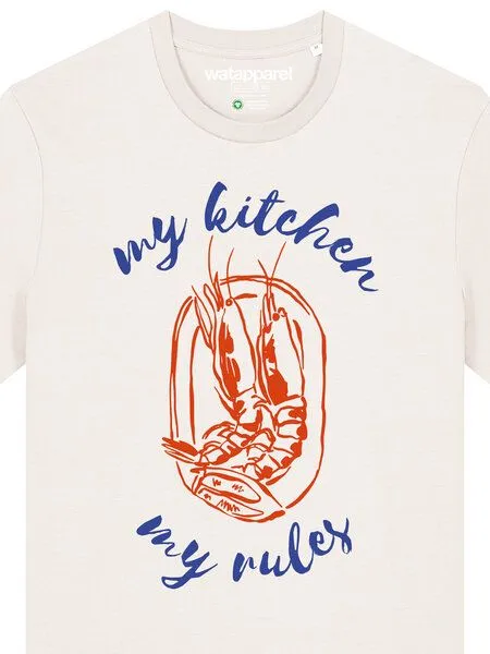 watapparel watapparel T-Shirt Unisex My kitchen my rules, Off white, – Produktbild 3 von 4
