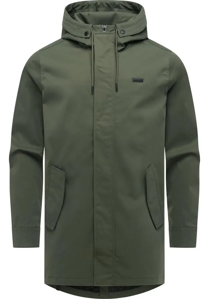 ragwear ragwear Funktionsmantel Mr Smithem Twill YOUMODO Funktioneller Übergangsmantel mit Kapuze, Grün, – Produktbild 2 von 4