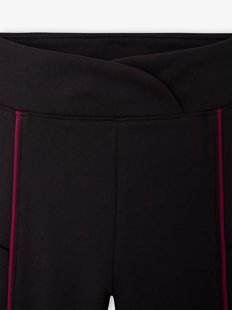 Vertbaudet Sportleggings SLIM mit Kontrast-Streifen Mädchen, Anthrazit, – Produktbild 2 von 3
