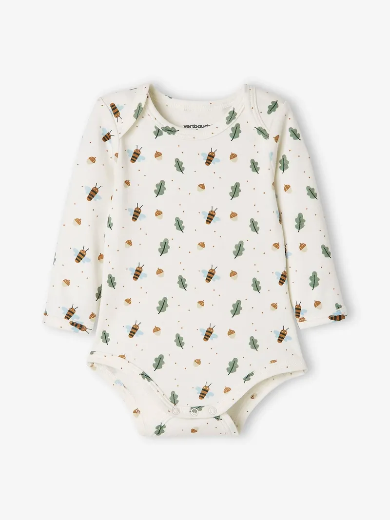 Vertbaudet 5er-Pack Baby Langarm-Bodys, Pack dunkelkhaki, – Produktbild 3 von 4