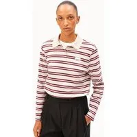 ARMEDANGELS ARMEDANGELS STRIPE POLO Damen Longsleeve Polo aus Bio-Baumwolle – Produktbild 1 von 1
