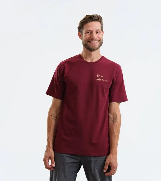 Gary Mash GARY MASH Shirt Es is wie's is. aus Biobaumwolle, Burgund (rot), – Produktbild 2 von 4
