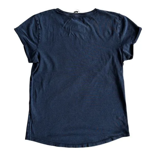 ilovemixtapes ilovemixtapes Linol Paperboat Rolled Sleeve Damen T-Shirt - Stone Washed Black – Produktbild 2 von 3